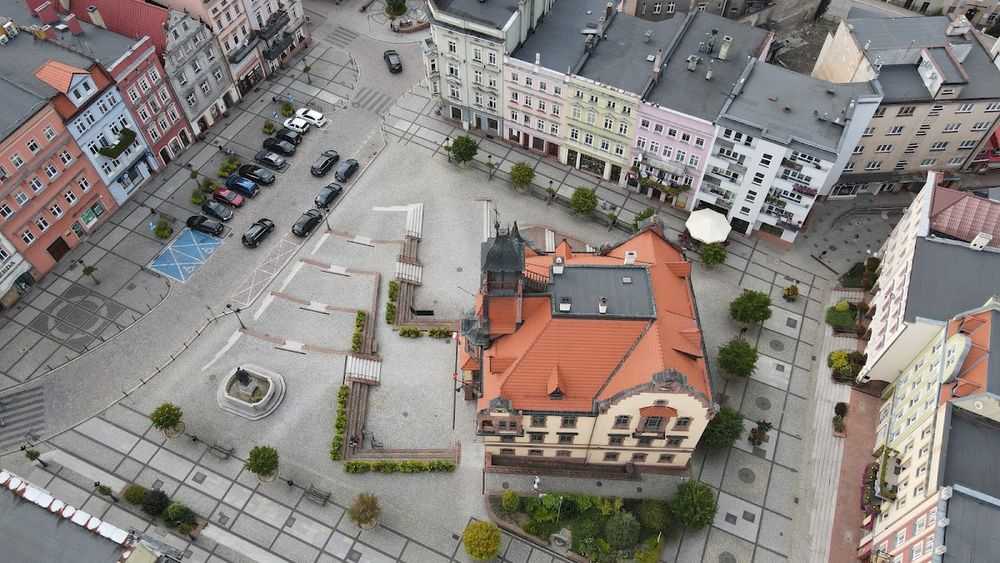 Panorama Nowej Rudy z lotu ptaka