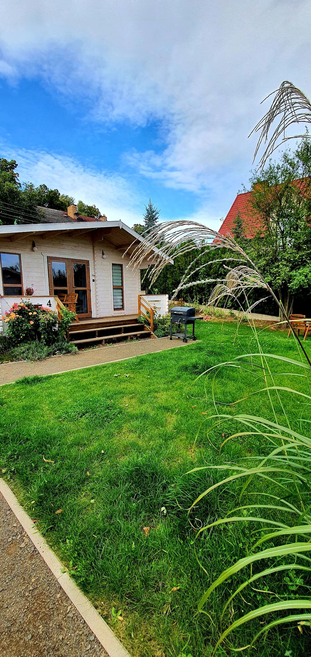 Ogród latem, ale zimą też piękny.